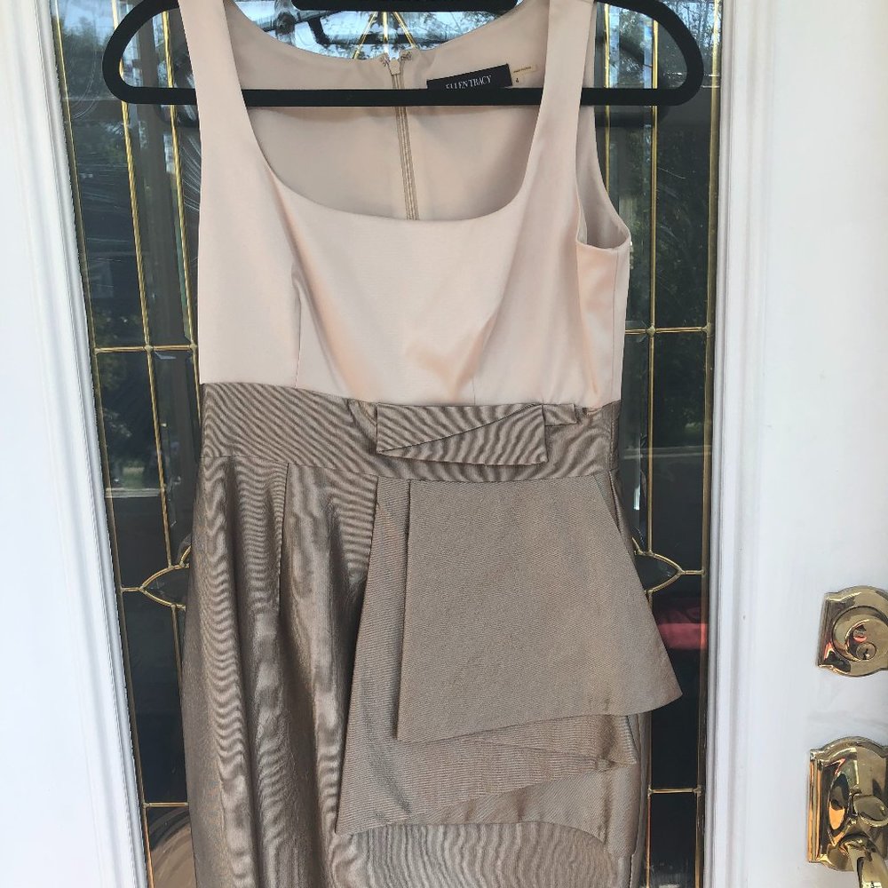 Ellen Tracy Two tone Gold Dress, Size 4